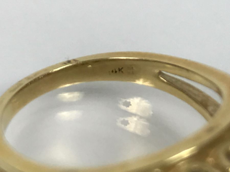 14K Yellow Gold Sentimental Mothers Ring Simulated And Semi-Precious Stones 4.2g [Photo 13]