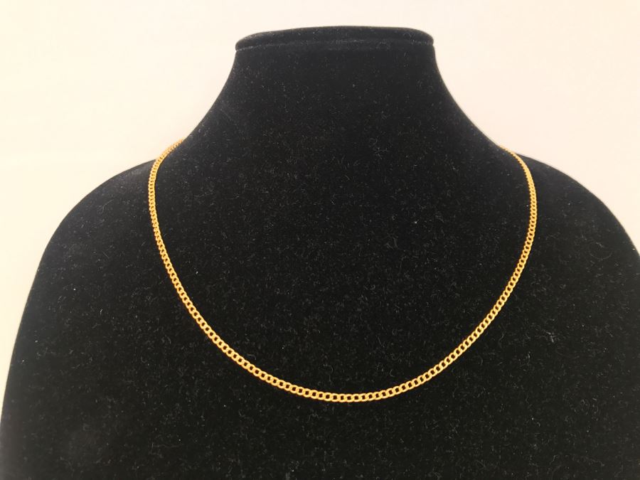 18K-22K Yellow Solid Gold Chain Necklace 17.2g FMV $775 [Photo 3]