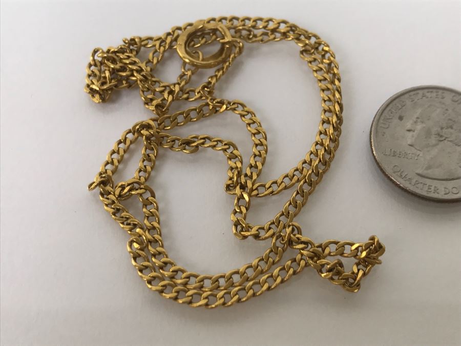 18K-22K Yellow Solid Gold Chain Necklace 17.2g FMV $775 [Photo 4]