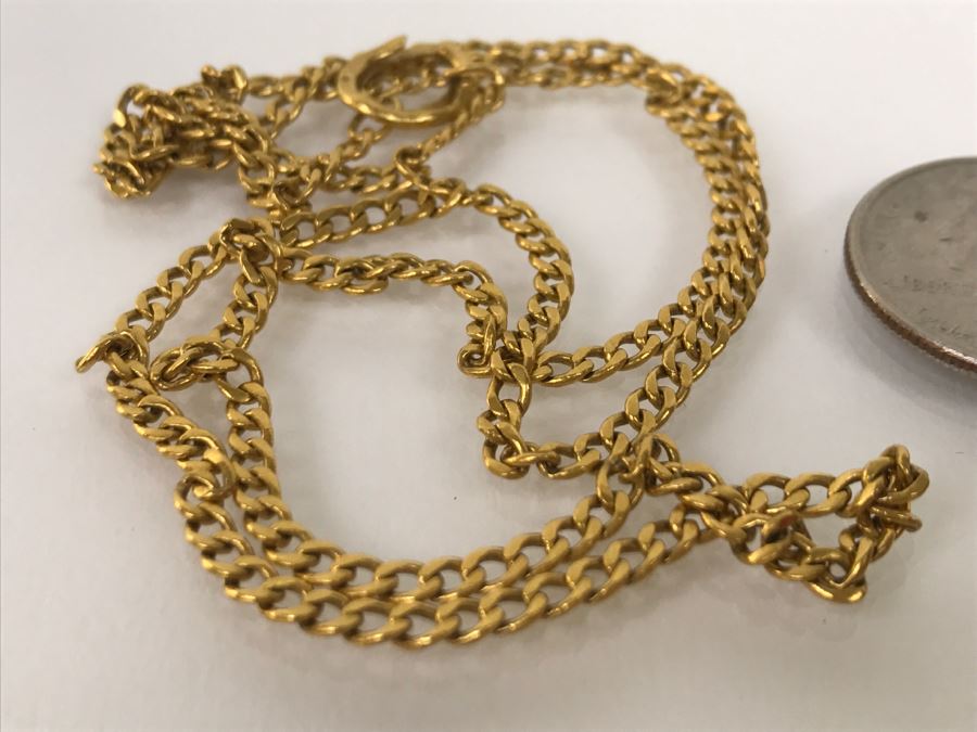 18K-22K Yellow Solid Gold Chain Necklace 17.2g FMV $775 [Photo 5]