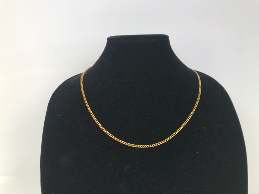 18K-22K Yellow Solid Gold Chain Necklace 17.2g FMV $775 [Photo 2]