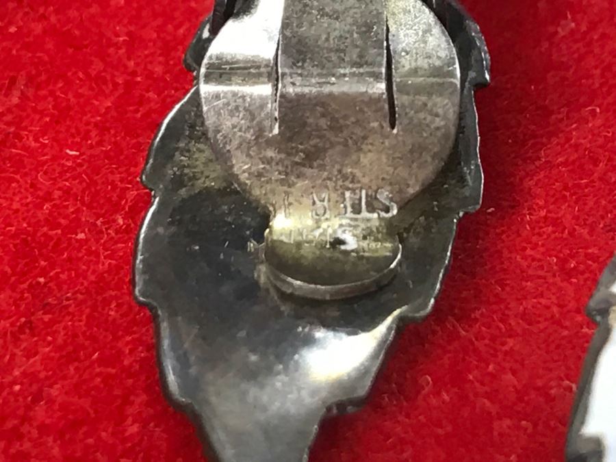 Vintage Asian Wooden Jewelry Box With Jewelry Including Sterling Silver And Turquoise See Photos [Photo 38]