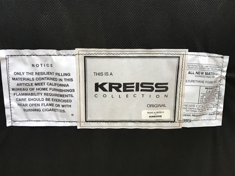 Set Of (6) KREISS Dining Chairs (2 Are Armchairs) With Round Marble Top Table And Marble Pedestal Base (Top Is Removable From Base) Estimate $2,000 [Photo 20]