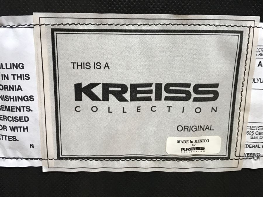 Set Of (6) KREISS Dining Chairs (2 Are Armchairs) With Round Marble Top Table And Marble Pedestal Base (Top Is Removable From Base) Estimate $2,000 [Photo 3]