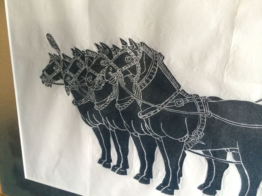 Large Framed Asian Artwork [Photo 4]