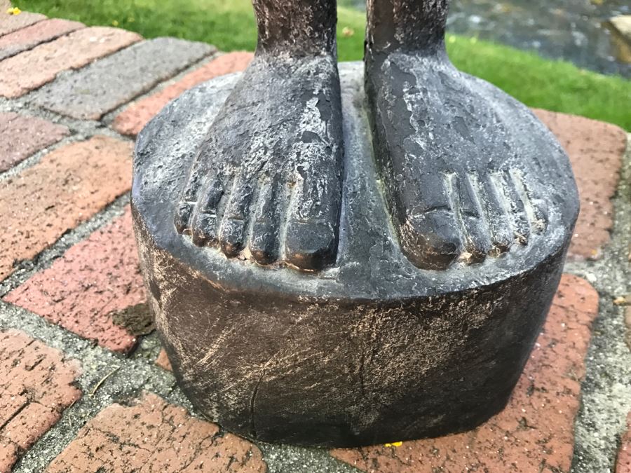  Large Hand Carved Wooden Begging Buddha Statue 40'H [Photo 11]