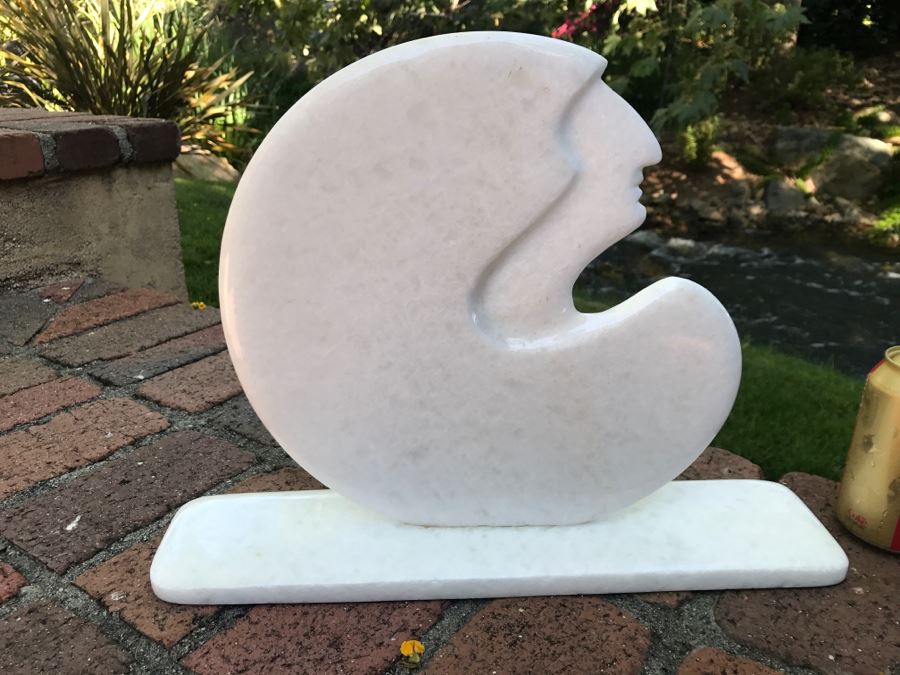 Signed Carved Marble Sculpture By Linda Saboub?