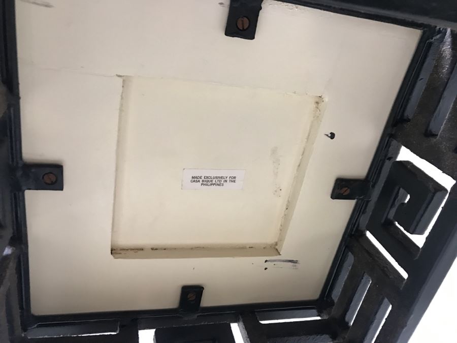 Pair Of Metal And Fossil Stone Pedestal Tables By Casa Bique Ltd Estimate $1,000-$2,000 [Photo 9]