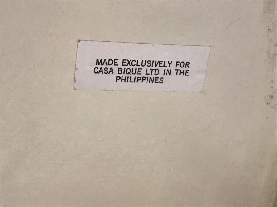 Pair Of Metal And Fossil Stone Pedestal Tables By Casa Bique Ltd Estimate $1,000-$2,000 [Photo 10]