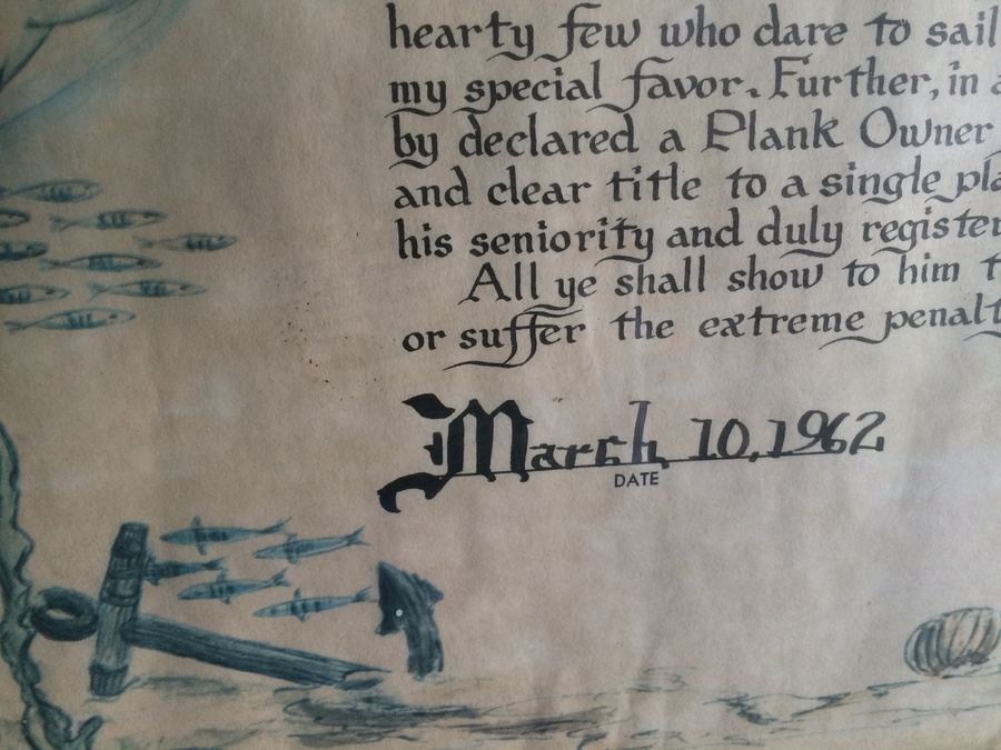 1962 U.S. Naval Certificate for Service on U.S.S. Thomas A. Edison [Photo 5]