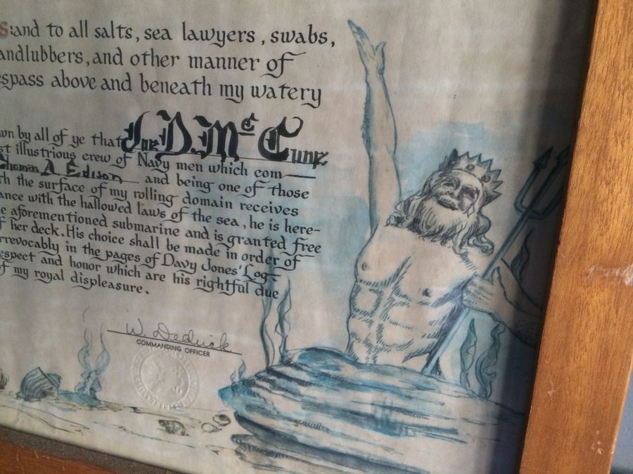 1962 U.S. Naval Certificate for Service on U.S.S. Thomas A. Edison [Photo 6]