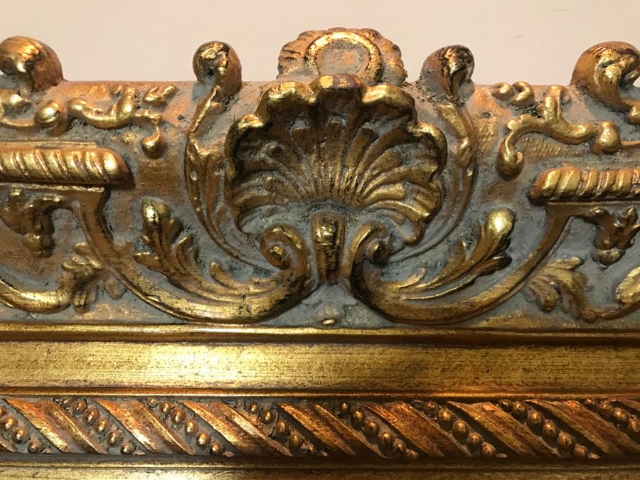 Large Ornate Gilded Beveled Glass Wall Mirror - Much Bigger In Person - Almost Takes Up Entire Wall [Photo 15]