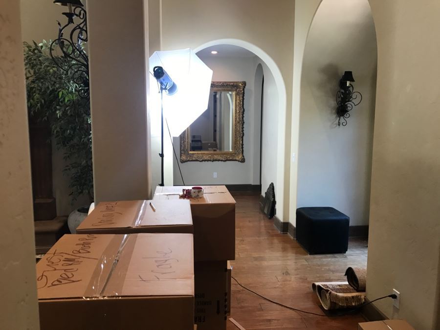 Large Ornate Gilded Beveled Glass Wall Mirror - Much Bigger In Person - Almost Takes Up Entire Wall [Photo 8]