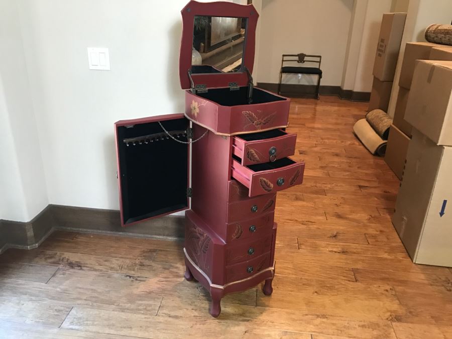 Freestanding Jewelry Box With Mirror [Photo 1]