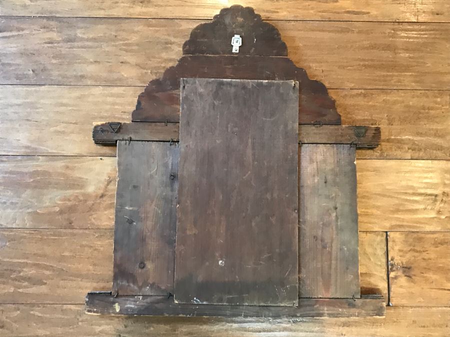 Vintage Hammered Brass Wall Mirror [Photo 8]