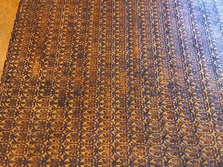 Maitland-Smith Gold Tone Leather Top Desk With Book Motif Estimate $1,000-$2,000 [Photo 8]