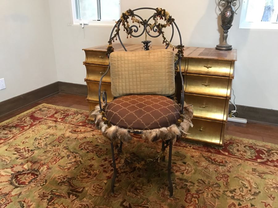 Wrought Iron Armchair With Embellishments [Photo 9]