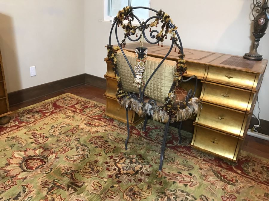 Wrought Iron Armchair With Embellishments [Photo 2]