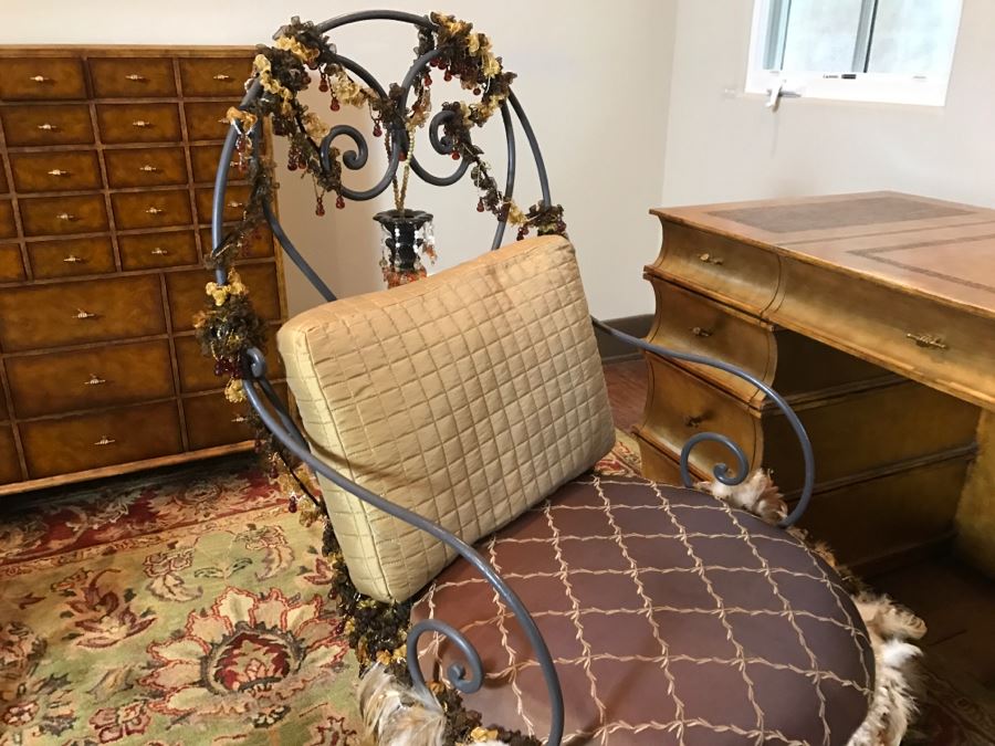Wrought Iron Armchair With Embellishments [Photo 8]