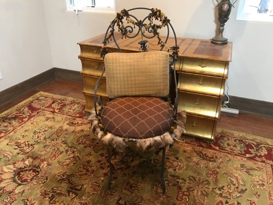 Wrought Iron Armchair With Embellishments [Photo 10]