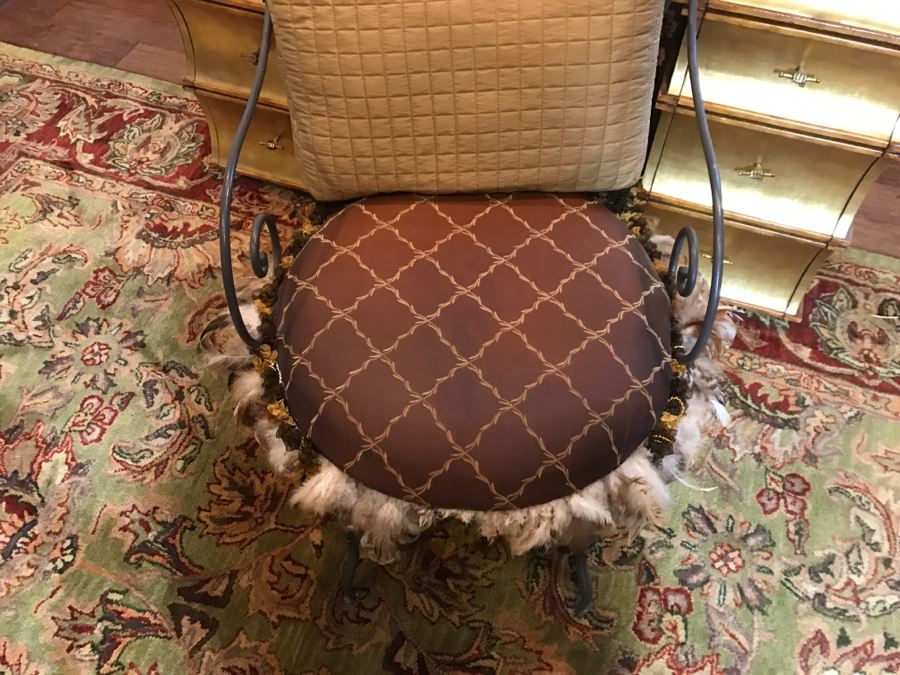 Wrought Iron Armchair With Embellishments [Photo 12]