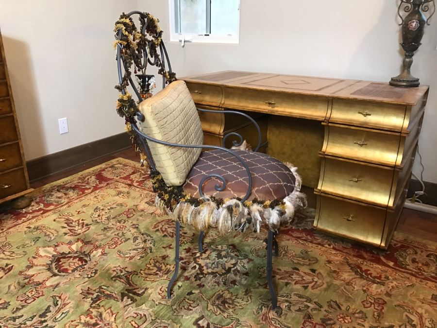 Wrought Iron Armchair With Embellishments [Photo 6]