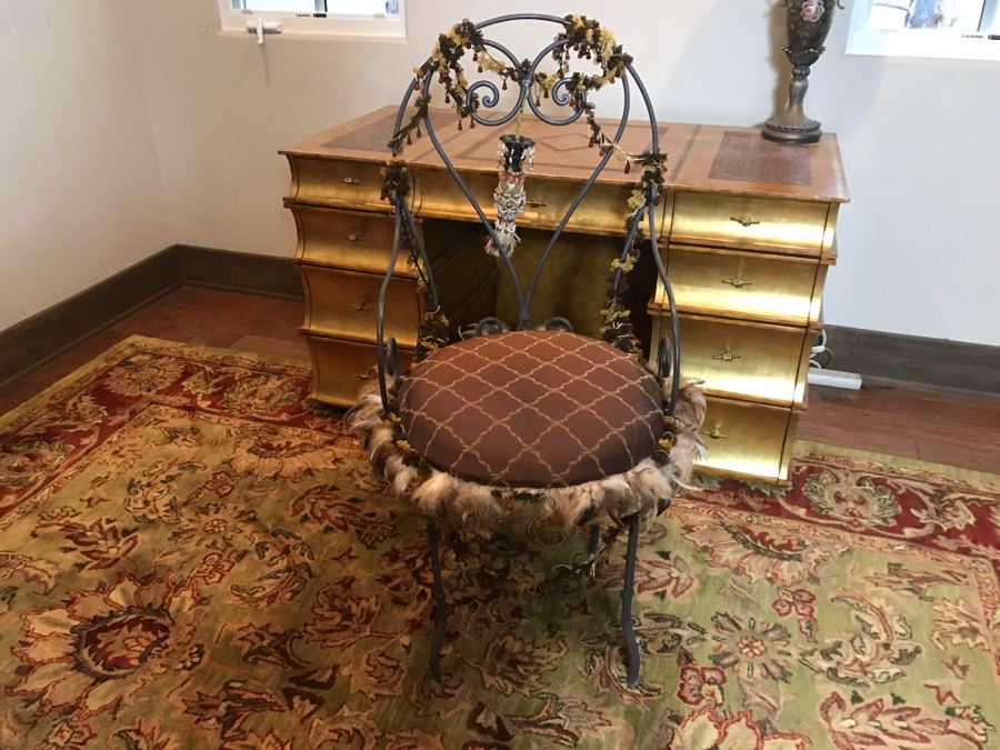 Wrought Iron Armchair With Embellishments [Photo 1]