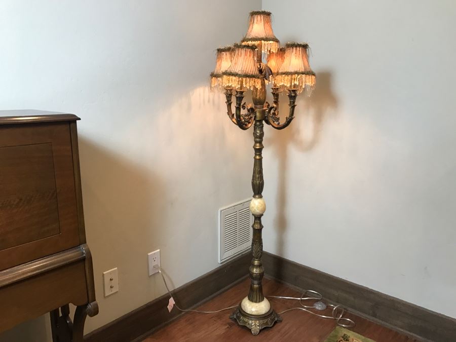 Metal And Marble Floor Lamp [Photo 2]
