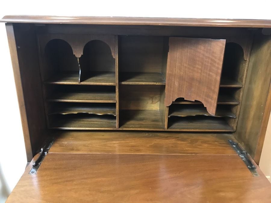 Antique Wooden Desk With Chair See Photos Inside Desk [Photo 10]