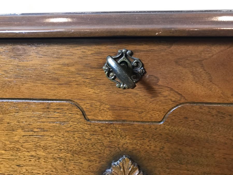 Antique Wooden Desk With Chair See Photos Inside Desk [Photo 8]