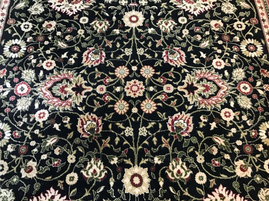 100% Premium New Zealand Wool Area Rug Made In Turkey 5'3 X 7'6' Blacks Reds Kashan [Photo 6]