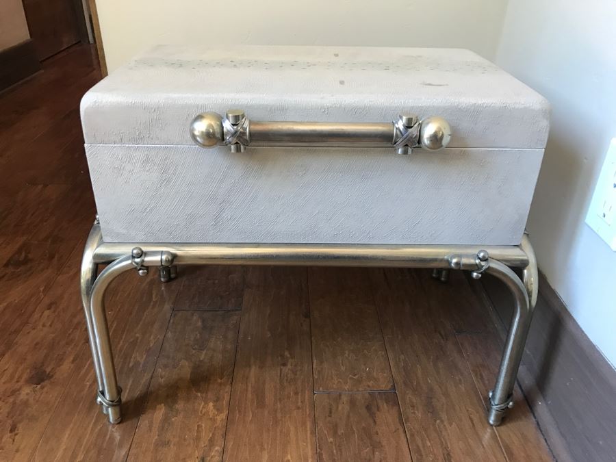 Stylish Storage Box On Metal Stand
