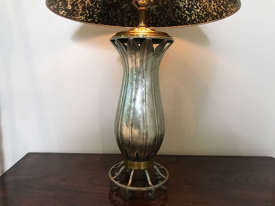Pair Of Stylish Metal Maitland-Smith Table Lamps [Photo 4]