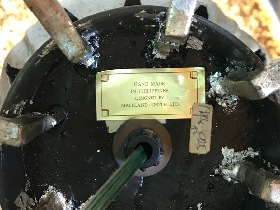 Pair Of Stylish Metal Maitland-Smith Table Lamps [Photo 2]