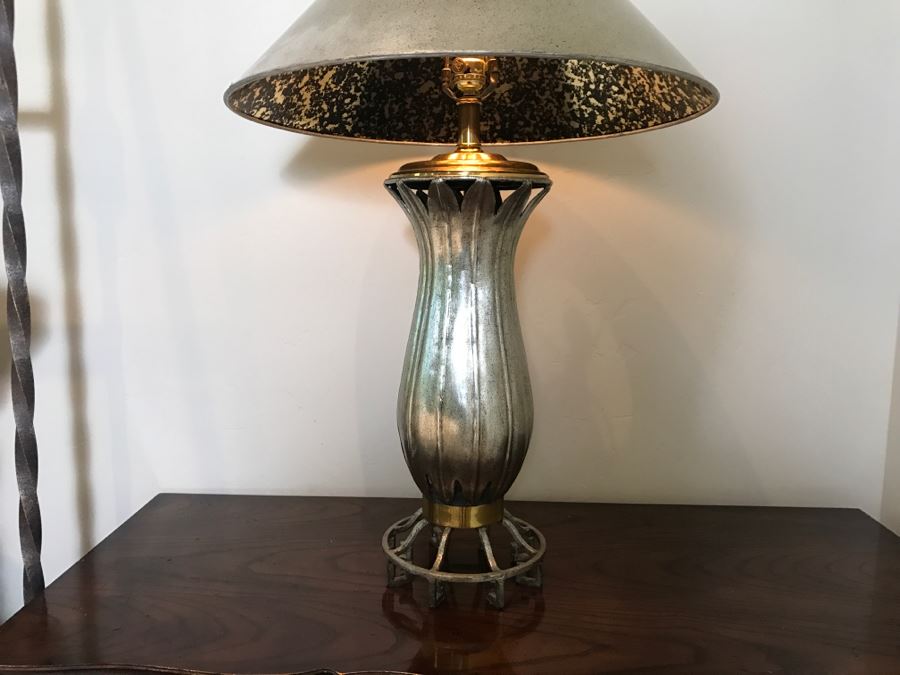 Pair Of Stylish Metal Maitland-Smith Table Lamps
