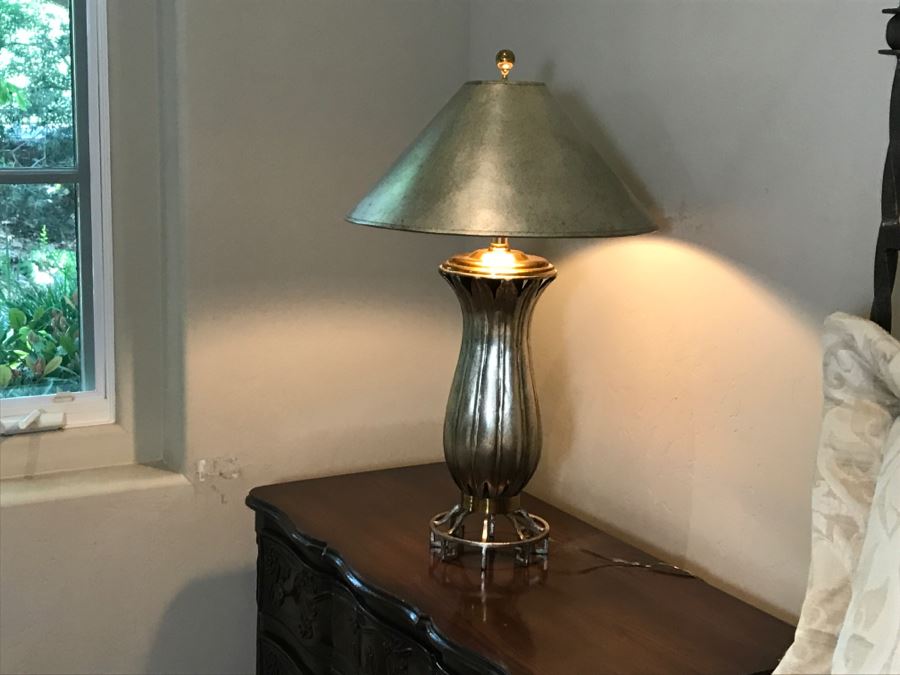 Pair Of Stylish Metal Maitland-Smith Table Lamps [Photo 7]