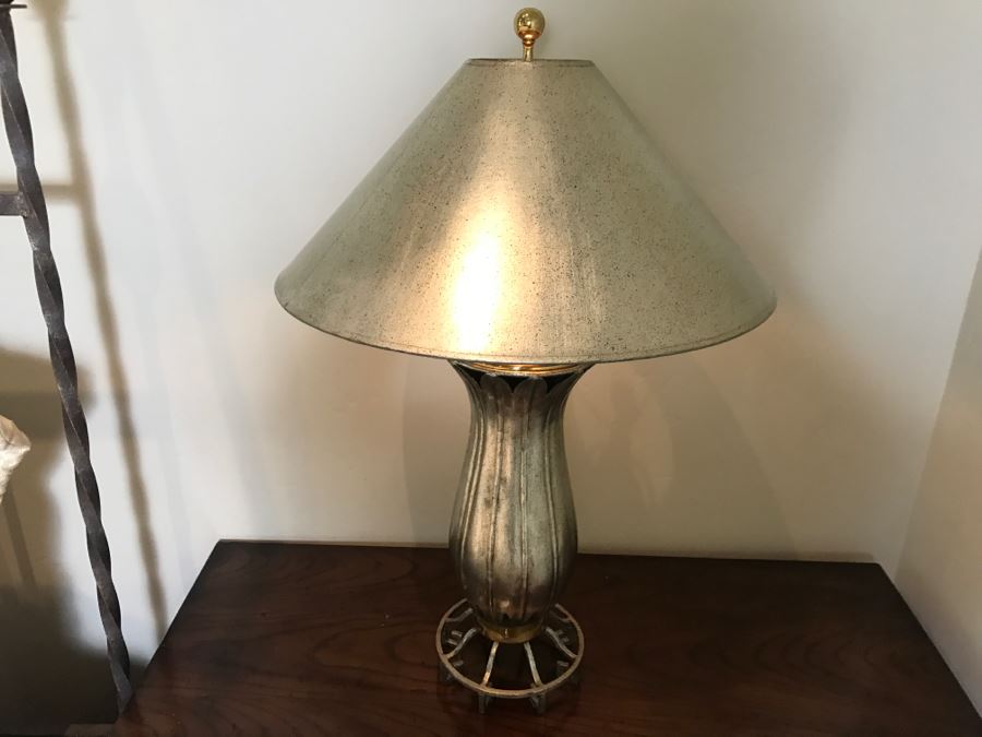 Pair Of Stylish Metal Maitland-Smith Table Lamps [Photo 6]