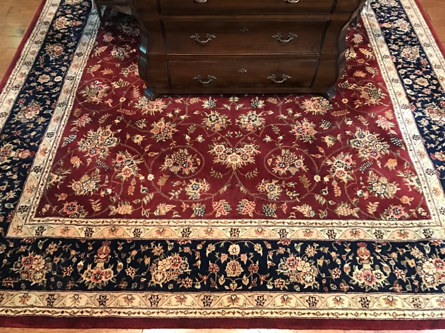 100% Silk And Wool Pile Rug 10' X 14' [Photo 8]