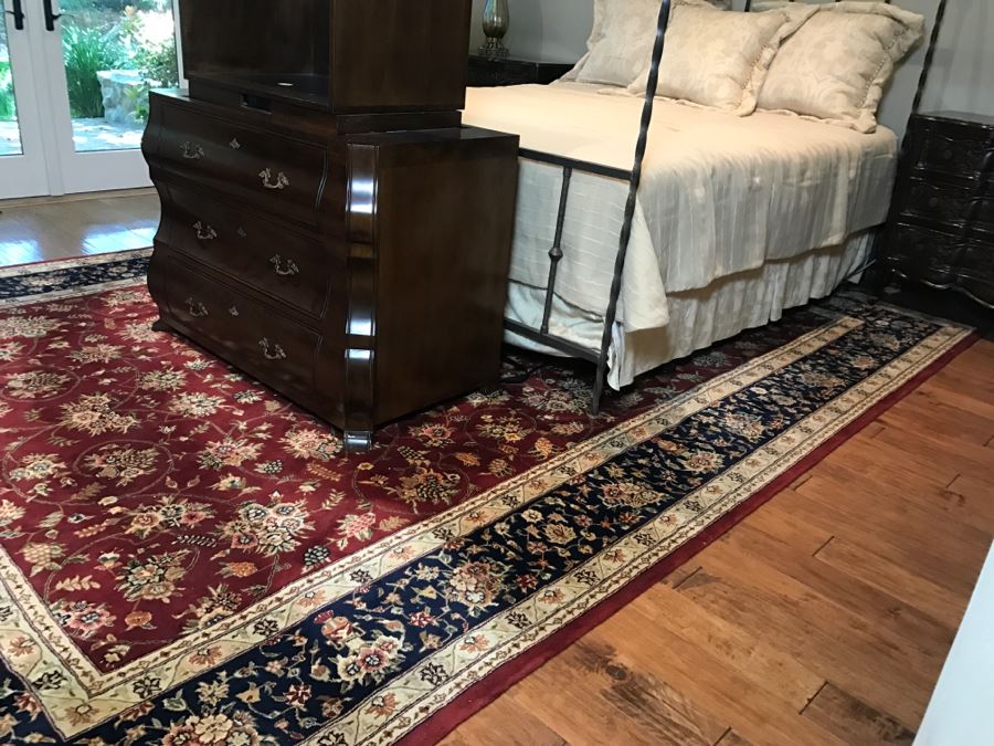 100% Silk And Wool Pile Rug 10' X 14' [Photo 4]