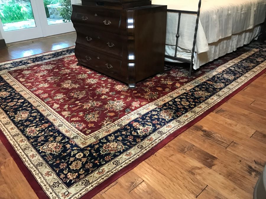 100 Silk And Wool Pile Rug 10' X 14'