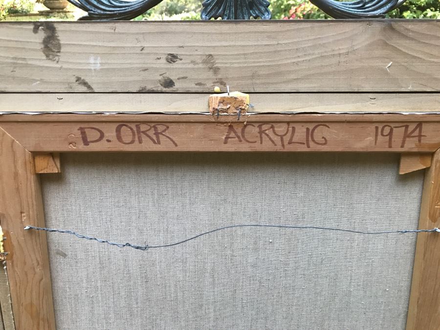 Original Vintage 1974 Dorothy Orr Oil Painting On Canvas Titled 'Mother & Child' D. Orr [Photo 14]