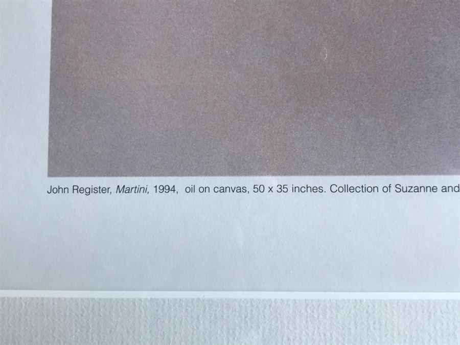 Vintage 1999 Framed Poster Of John Register Painting Titled 'Martini' By Woodford Press [Photo 11]