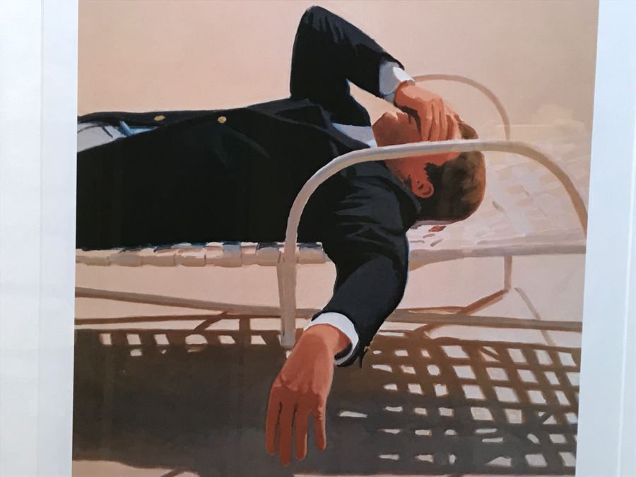 Vintage 1999 Framed Poster Of John Register Painting Titled 'Martini' By Woodford Press [Photo 4]