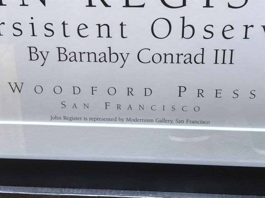 Vintage 1999 Framed Poster Of John Register Painting Titled 'Martini' By Woodford Press [Photo 8]