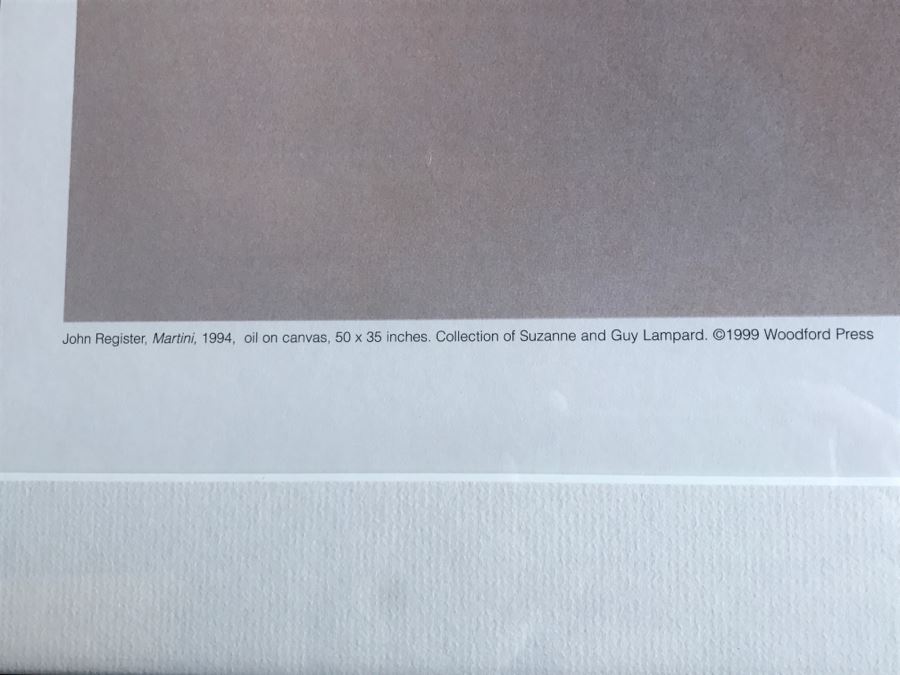 Vintage 1999 Framed Poster Of John Register Painting Titled 'Martini' By Woodford Press [Photo 10]