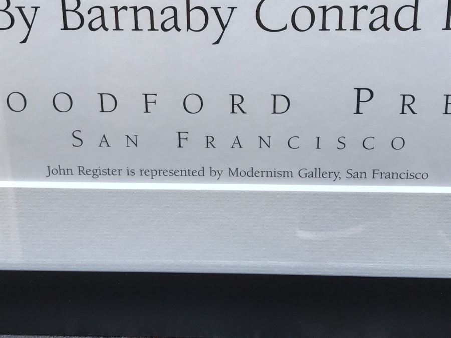 Vintage 1999 Framed Poster Of John Register Painting Titled 'Martini' By Woodford Press [Photo 9]