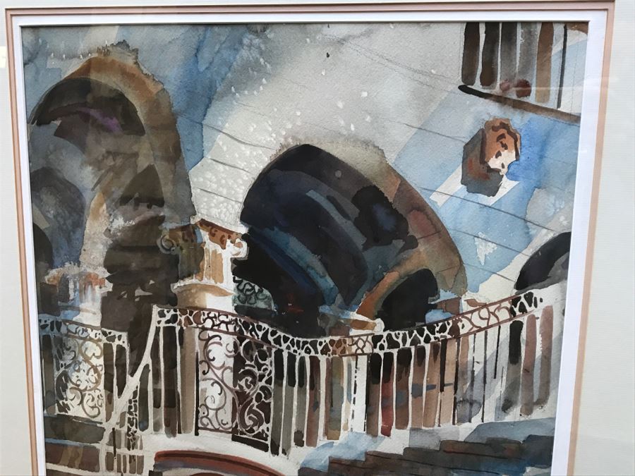 Original Watercolor Painting By Don O'Neill (1924-2007) Titled 'Rotunda VIII' Estimate $900 [Photo 6]