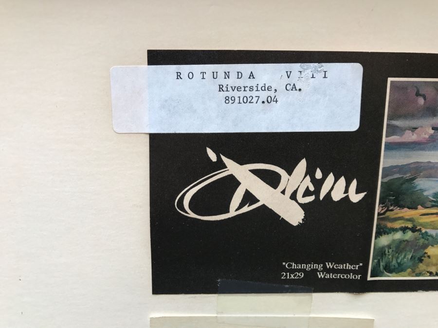 Original Watercolor Painting By Don O'Neill (1924-2007) Titled 'Rotunda VIII' Estimate $900 [Photo 14]