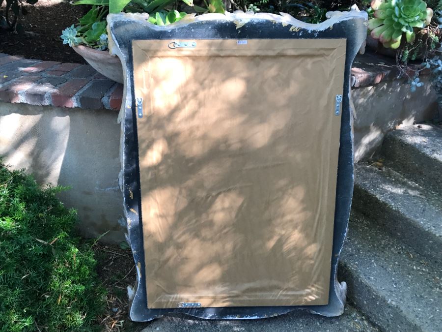 Stunning Beveled Glass Mirror With Gilded Foam Frame Lightweight For Hanging [Photo 7]