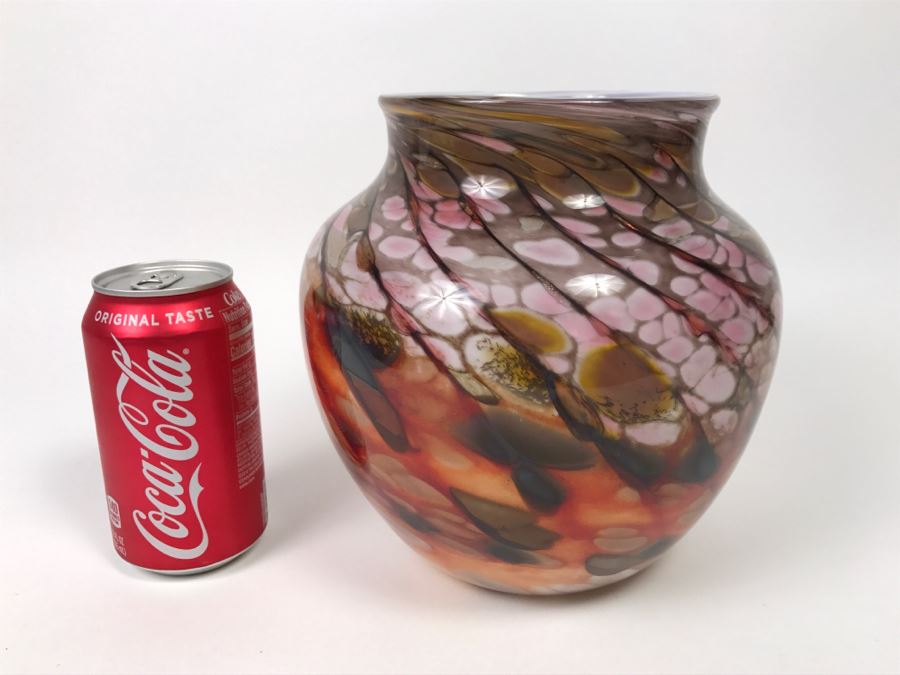 Signed Art Glass Vase Gilbert [Photo 2]